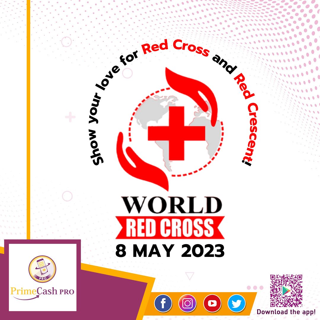 Primecash_PRO's tweet photo. Happy World Red Cross Day! Let's honor the principles of humanity, impartiality, neutrality, independence, voluntary service, unity, and universality.
...
#WorldRedCrossDay #RedCrossHeroes #VolunteerService #HumanitarianAid #AlleviateSuffering #CompassionInAction https://t.co/KumHLzzV1K