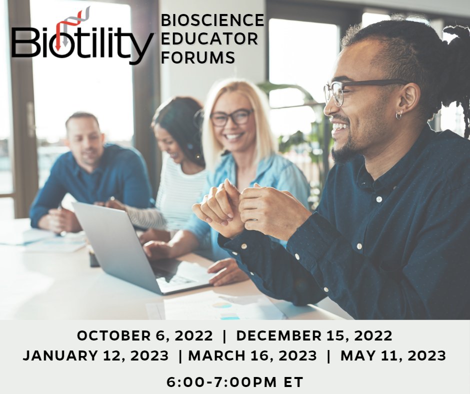 biotility's tweet photo. In one week: our final virtual #Bioscience #Educator #Forum! Register for "Grant Writing for the Bioscience Classroom" on Thu. 5/11, 6-7pm ET: https://t.co/jc1GZAT50H

#biotility #biotech #free #scienceteacher #scienceeducation #scienceeducator #professionaldevelopment https://t.co/8PRNeLOaia