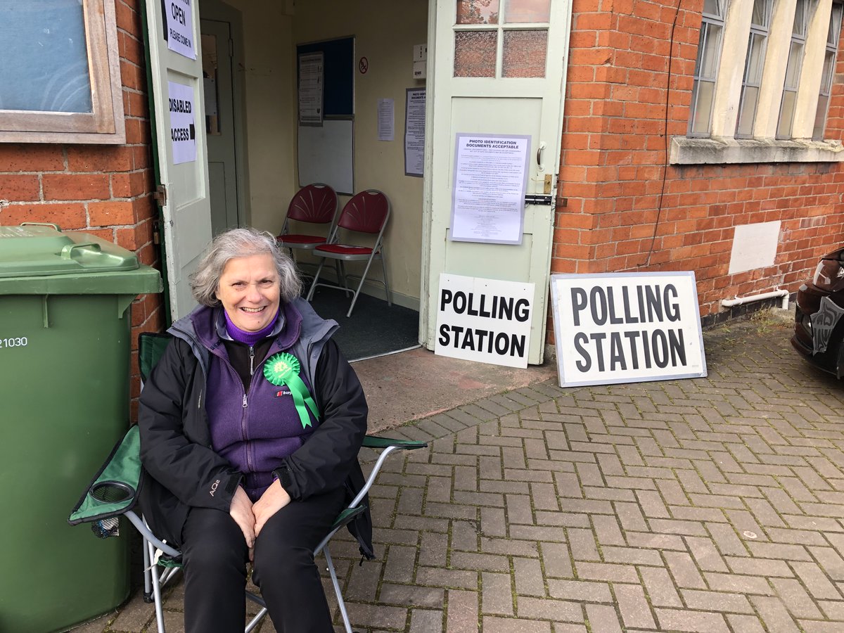 Voting is brisk at St Peter's Church House - come and vote - bring your ID