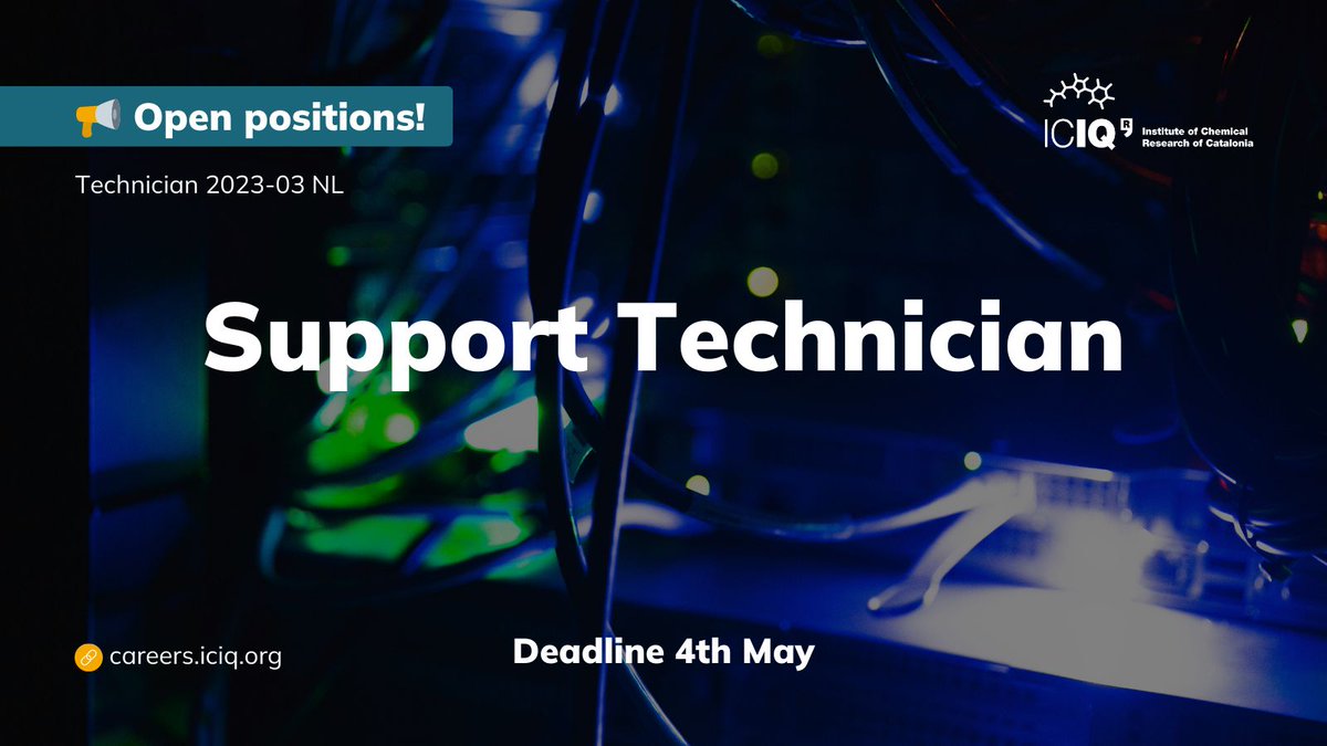 ICIQchem's tweet photo. #ICIQJobs | 🔊 LAST DAY TO APPLY
➡️Prof. Nuria Lopez is seeking a technician to perform simulations for the conversion of CO2 to useful materials on complex catalytic interfaces
Info 🔗 https://t.co/YWCNYyhKSj
#compchem #AI4m #ML4M
@Psik_Network @EM_TCCM @GEFES_RSEF https://t.co/uJO01QdS3p