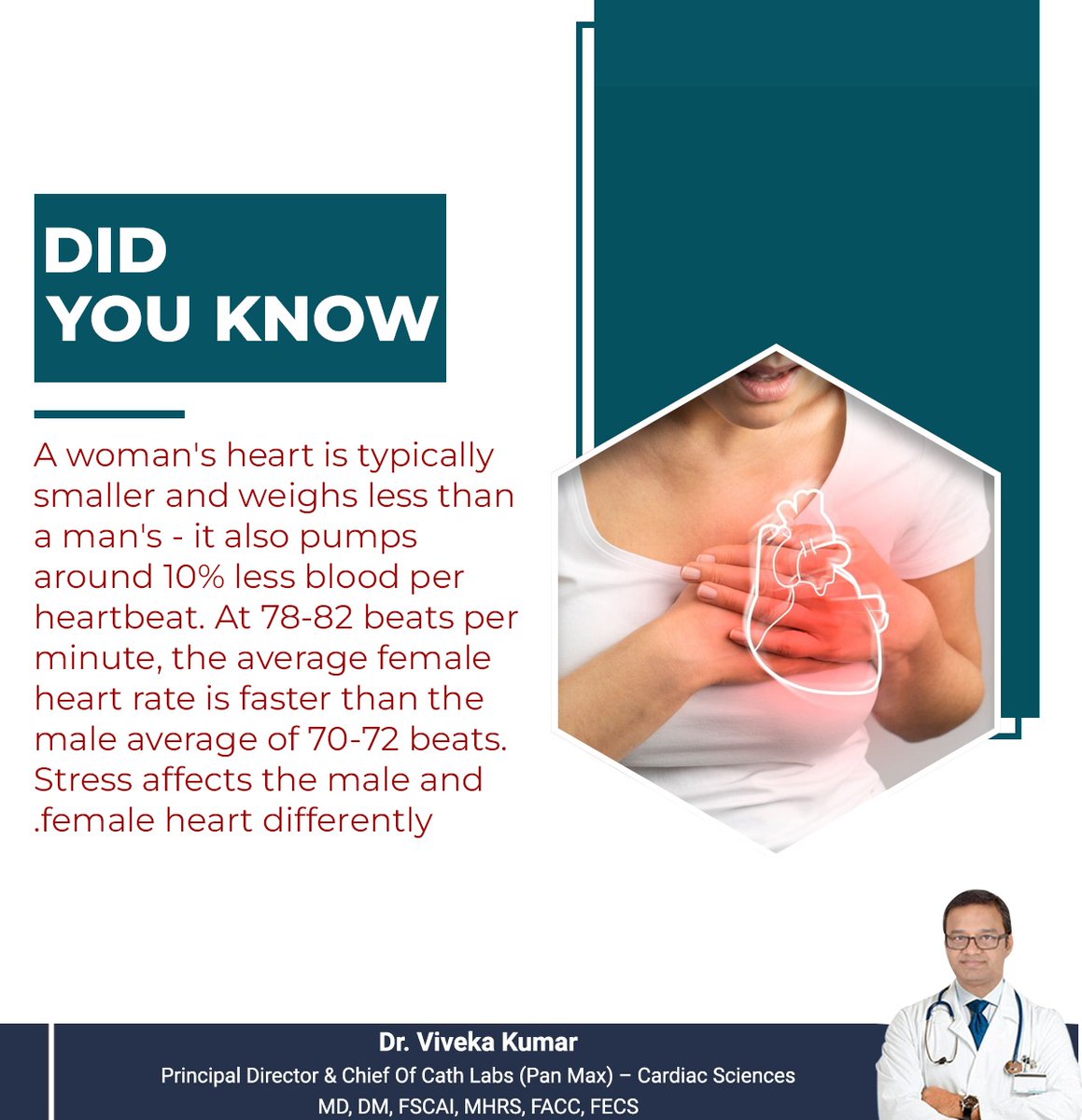 The importance of recognizing the unique characteristics of a woman's heart

#HeartHealth #WomenHealth #GenderDifferences #StressManagement #CardiovascularDisease #drviveka #cardiovasculardiseases #cardiologist #treatment #care