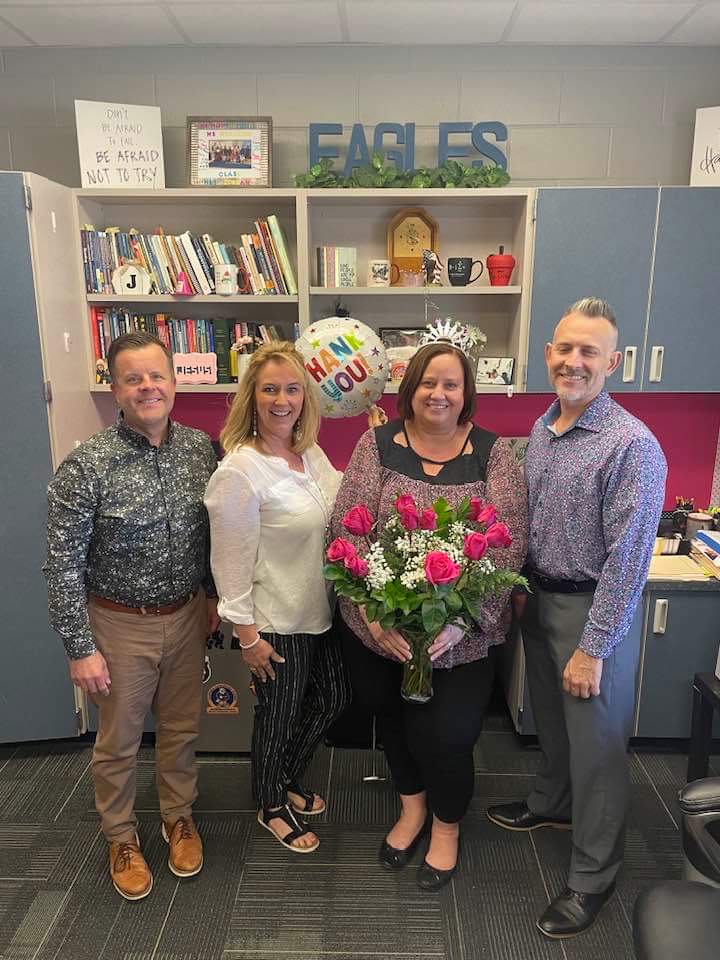 This AMAZING principal needs to be celebrated everyday….not only for National Principals Day! She is the hardest working, dedicated leader we know! She  leads with a smile and a big heart!  Thanks for all you do each and every day- Susan Jordan, we celebrate YOU!! 💙💛🦅