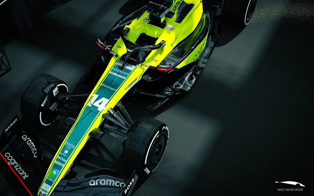 MagicRacingDes's tweet photo. AMR23 Lime Green Special Edition #conceptart 

#IAM #AstonMartin #F1 #MiamiGP #Formula1 https://t.co/V638L6kIPO