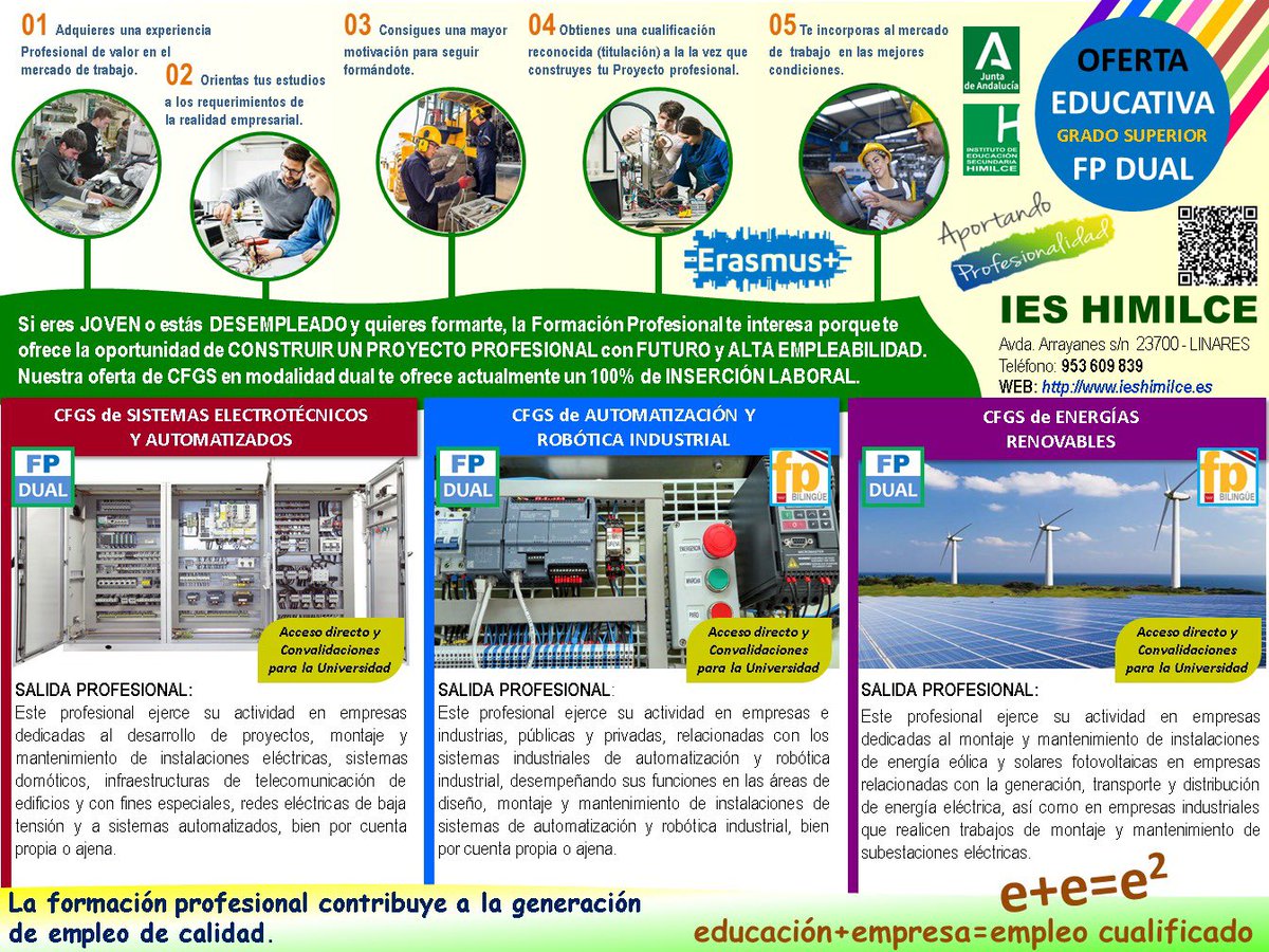 IESHimilce's tweet photo. Nuestra Oferta Educativa, tanto de Grados Medios como de Grados Superiores, para el curso 2023/2024. https://t.co/79EYTMJZWl