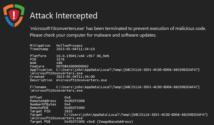 RonnyTNL's tweet photo. Speaking of "lit up like a Christmas tree"
Without prior knowledge of the whole thing we had to disable
6 levels of signature less protection before it executed (without defender kicking in).
#HitmanProAlert
"Infostealer Embedded in a Word Document"
https://t.co/mfTWdi1KsR https://t.co/K2ezWp28Vx