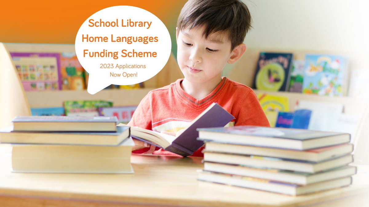 Don't forget  - the deadline to apply for the School Library Home Languages Funding Scheme 2023 is 31 May. For more details on the scheme and how to apply visit bit.ly/42qEiZy