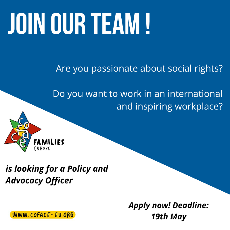 📢VACANCY📢

We're looking for a Policy and Advocacy Officer
to join our secretariat in #Brussels to work on safer internet and digital citizenship!

Join our growing team and apply here by Friday 19th May 2023: bit.ly/412TOd5