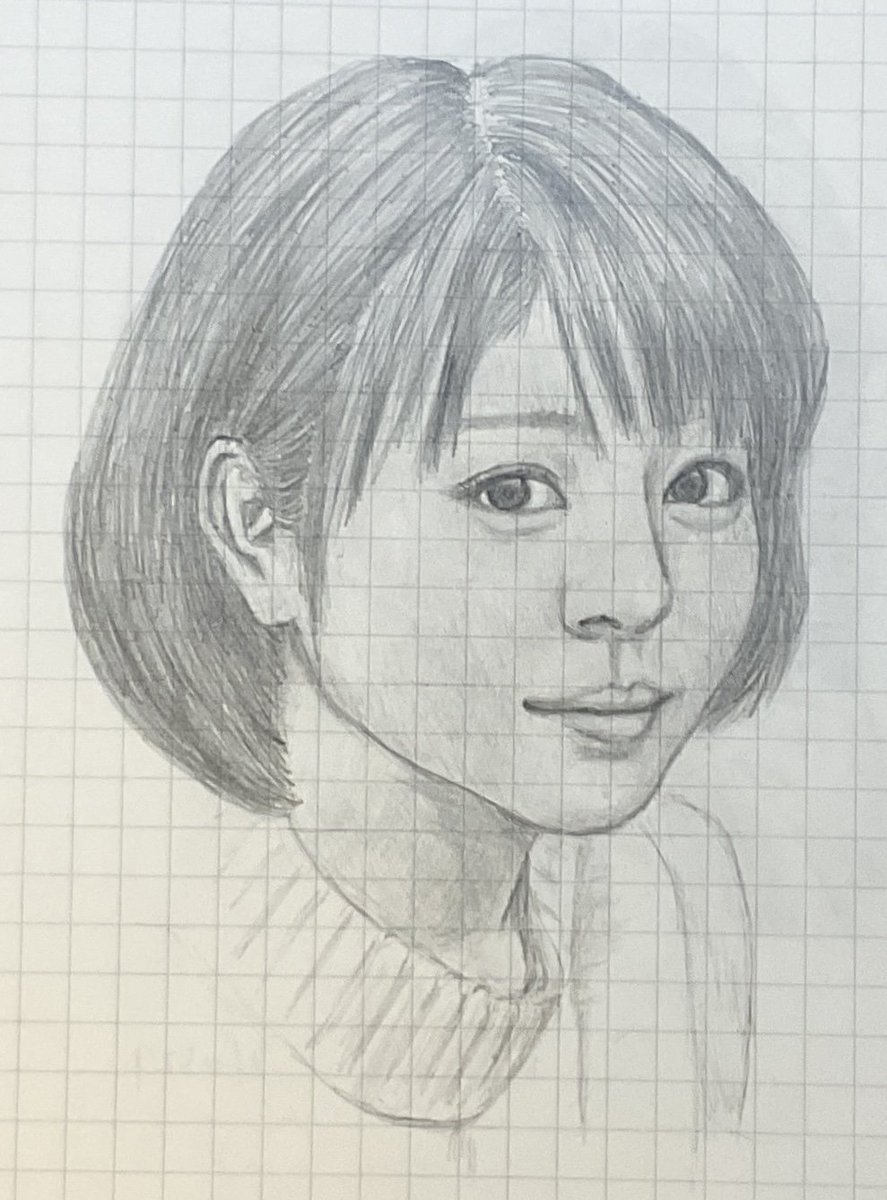pjo106's tweet photo. #浜辺美波　#鉛筆画 #芸能人似顔絵 https://t.co/80ukkTT7RS