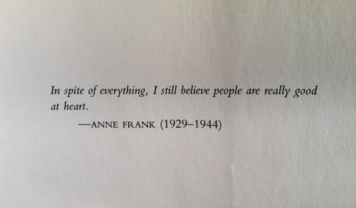 workbooster's tweet photo. Welk mensbeeld heb je? Ontroerende en inspirerende uitspraak van Anne Frank #gedrag #leiderschap #HR https://t.co/Ph7iSk6FqL
