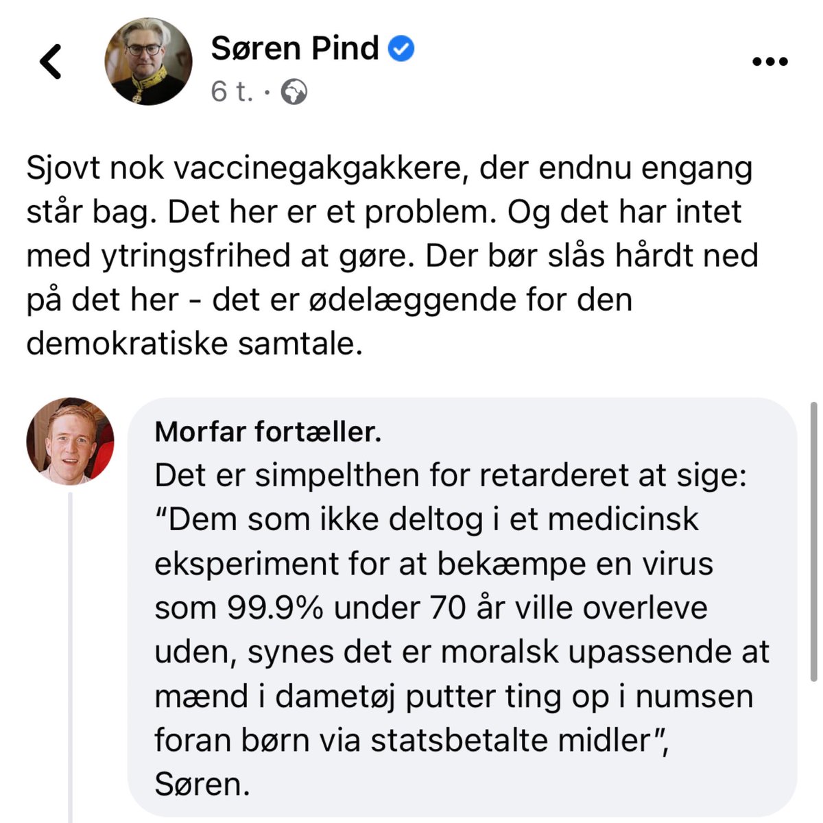 Hvorfor blokerede du mig, <a href="/sorenpind/">Søren Pind</a> ?