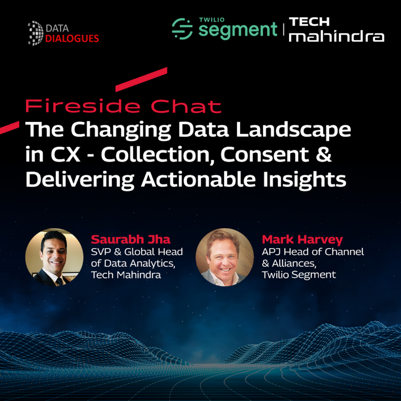 tech_mahindra's tweet photo. Join Saurabh Jha, Global Head, Data &amp; Analytics, Tech Mahindra, and Mark H., APJ Head of Channel &amp; Alliances, Twilio Segment, as they share the importance of utilizing #CustomerDataPlatforms in the face of global challenges.

Watch: https://t.co/Cd4G8felkH

#NxtNow #TwilioSegment