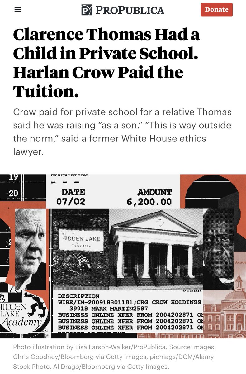 CLARENCE THOMAS IS CORRUPT AS FUCK.