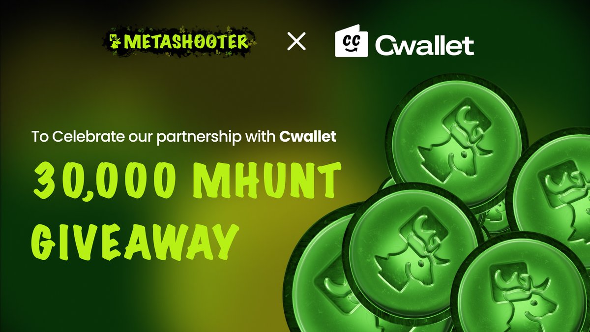 🎉GIVEAWAY ALERT🎉 We're celebrating #MetaShooter X @cctip_com Partnership with a special giveaway! 🎁$300 MHUNT Token Giveaway ⚡️Join Campaign: s.giveaway.com/1c2rqz5 @Giveaway_HQ rewards oyHJ5bP09PT #giveaway #contest #win