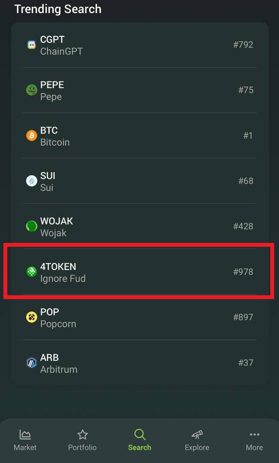 fishkoin_army's tweet photo. #4TOKEN is trending again on @coingecko at rank 978. ✅💚

🎉To celebrate we are giving away 100k $4TOKEN 

✅Quote Retweet w/ #4TOKEN 
✅Tag 3 friends

🏆1 Winner 
⏰Ends in 24hrs https://t.co/77z6Ha1mhZ