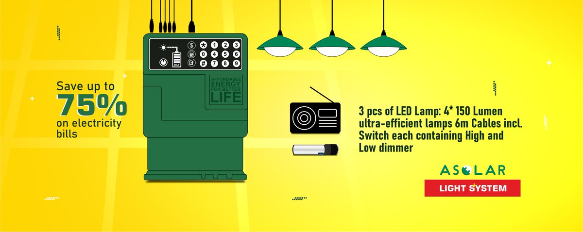 asolar_ng's tweet image. Our Asolar Light System can cut your electricity bills by 75%. 

Call 09070362210 and get your #LightSystem delivered and installed by our team in any location in Nigeria.  

#SolarHomeSystem #SolarEnergy #RenewableEnergy #Ecofriendly #PowerSupply #Electricity