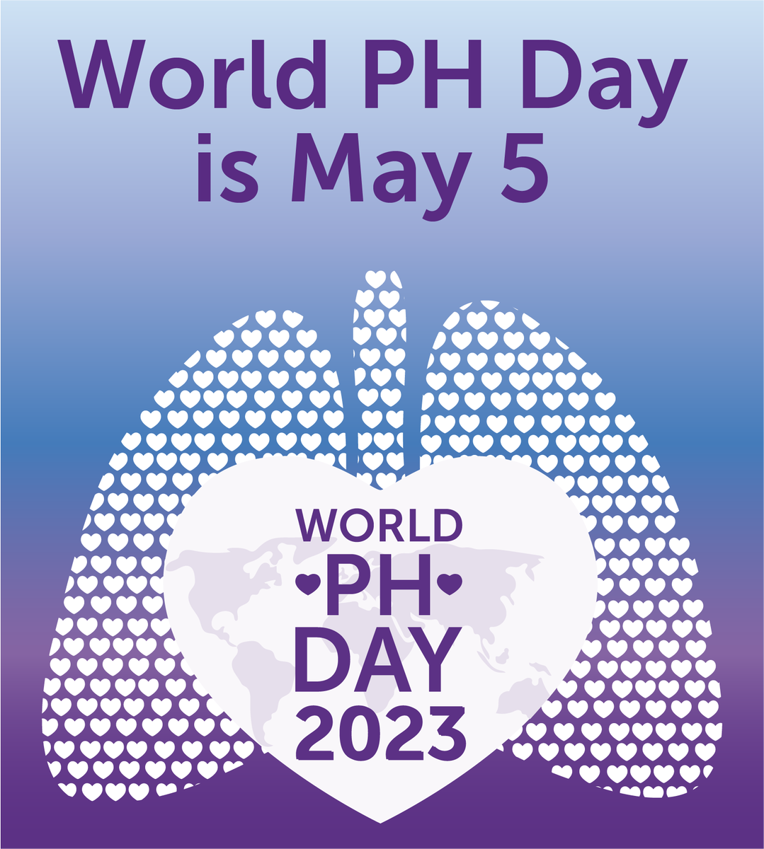 Tomorrow is #WorldPHDay2023! Join us tomorrow and throughout May as we raise awareness, advocate for and share the stories of those affected by #pulmonaryhypertension. Visit our World PH Day 2022 toolkit for more information. ow.ly/c6pW50NUojL