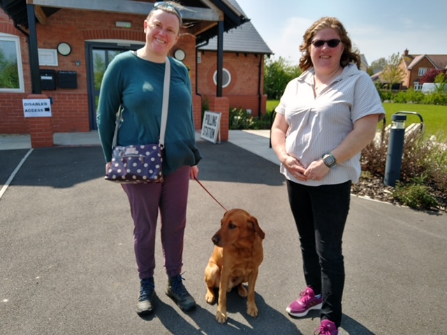 Dog at Honeybourne Polling station - have you voted yet?