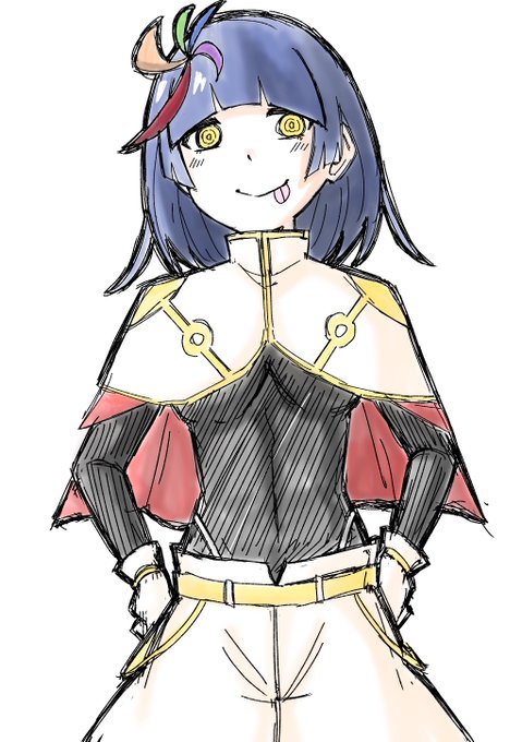 久しぶりに手癖でオリキャラ描いてたらよく分からん見た目の子が出来た