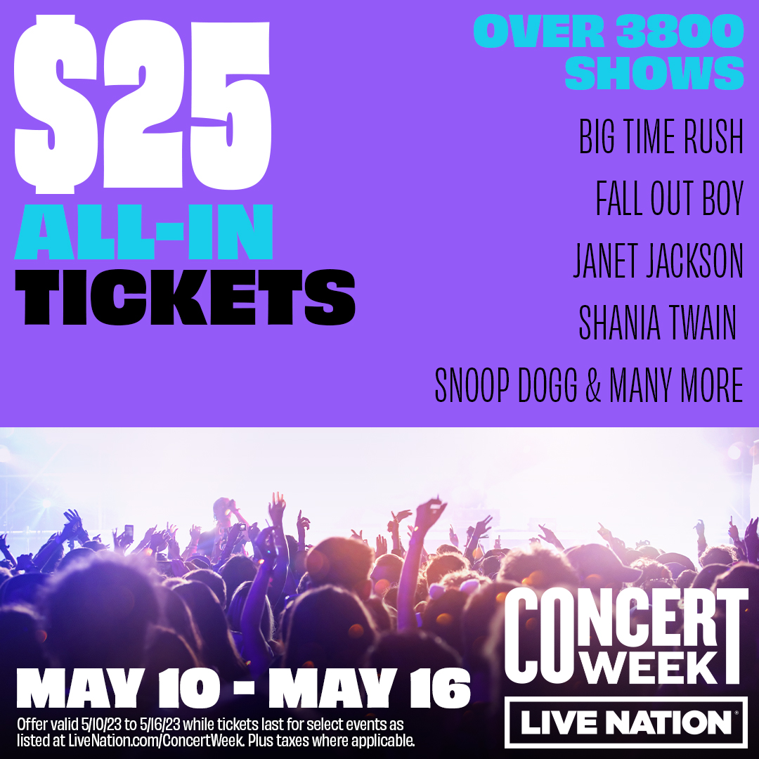 PNC Bank Arts Center on Twitter "🍃 Get ready for Concert Week, May 10