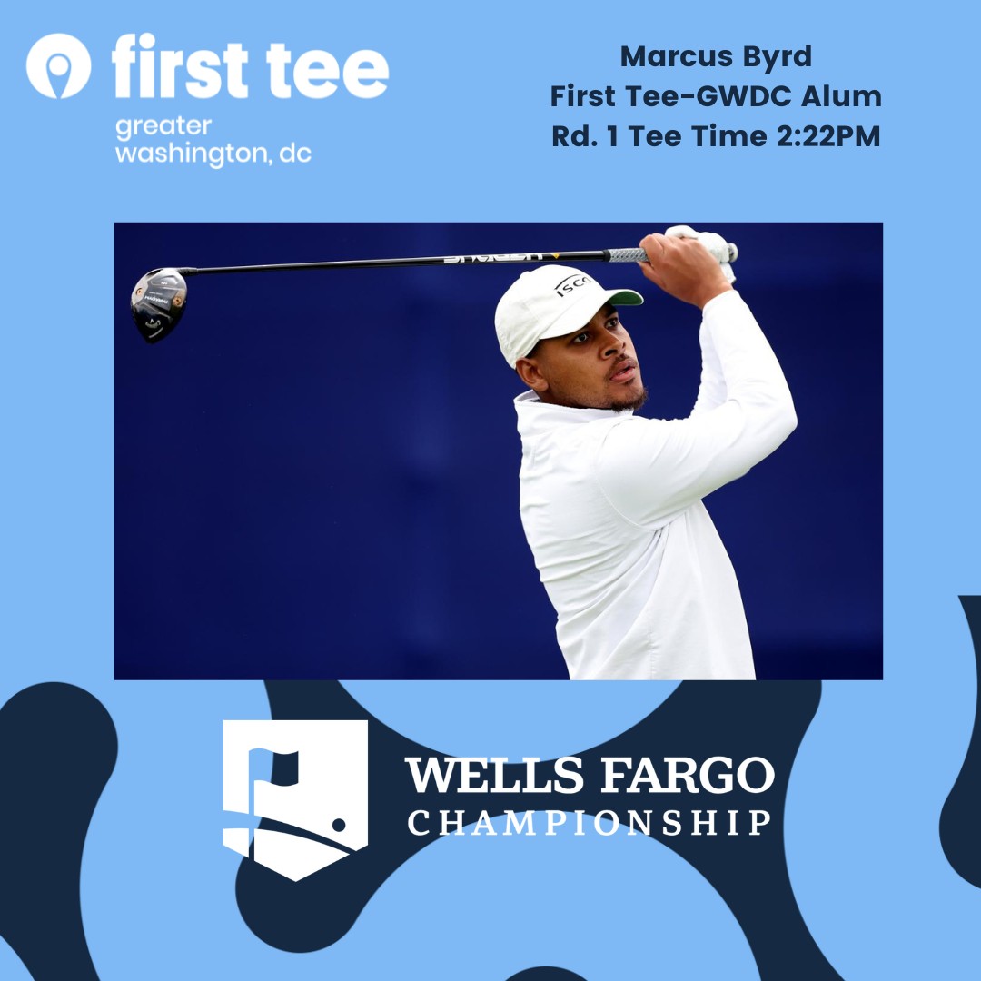 firstteedc's tweet image. Let's cheer on Marcus Byrd, First Tee-GWDC alum, as he tees off later today @WellsFargoGolf @QuailGolf. Play well, Marcus! Leaderboard: bit.ly/3NCw7VP
#BuildingGameChangers #firstteedc