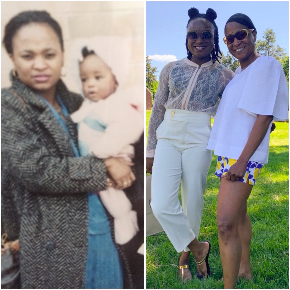 TWTote's tweet photo. Can we all agree that T|W co-founder Sherika’s mom looks as fresh and beautiful today as she did when Sherika was a (ridiculously adorable) baby? It’s not too late to order something for Mom! Also - free monogramming on the Luxe Toiletry Bag! Mom would love one! 
.
#mothersday https://t.co/oiNepCfQdH