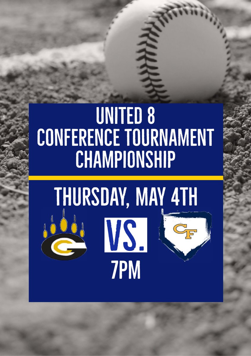 CFColtsBaseball's tweet photo. #DiamondColts host @GCBearsBaseball tonight in the U8 Conference Tournament Championship Game. Always a great game between our two squads, come out to the TJ tonight and cheer us on! https://t.co/wIcWubEz8c