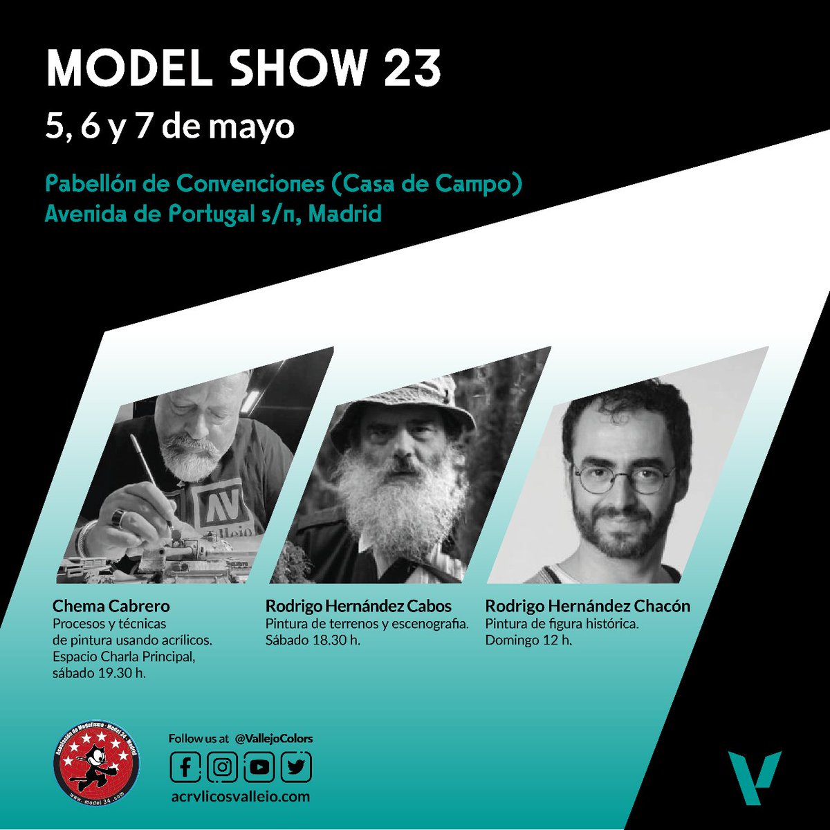 vallejocolors's tweet photo. En MODEL SHOW 23 habrá un ambiente genial para conocer a otros modelistas y compartir nuestra pasión por el color. ¡No te pierdas la oportunidad de venir y visitarnos, te aseguramos diversión y mucho aprendizaje ¡Nos vemos en pocas horas! ✌🏻❤️
.
#inspiringexperience #modelshow23 https://t.co/swVErn1vNk