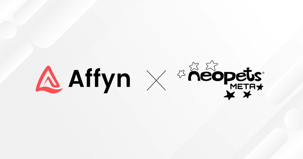 AffynOfficial's tweet photo. Weโve joined forces with @NeopetsMeta! ๐ช
We're all about bringing people together in the virtual and real worlds so itโs time to level up the gaming industry! Join #AffynEvolution to find out more about this collaboration and you might even win a Guaranteed spot to OG Edition Mythical Buddy FREE mint! โจ