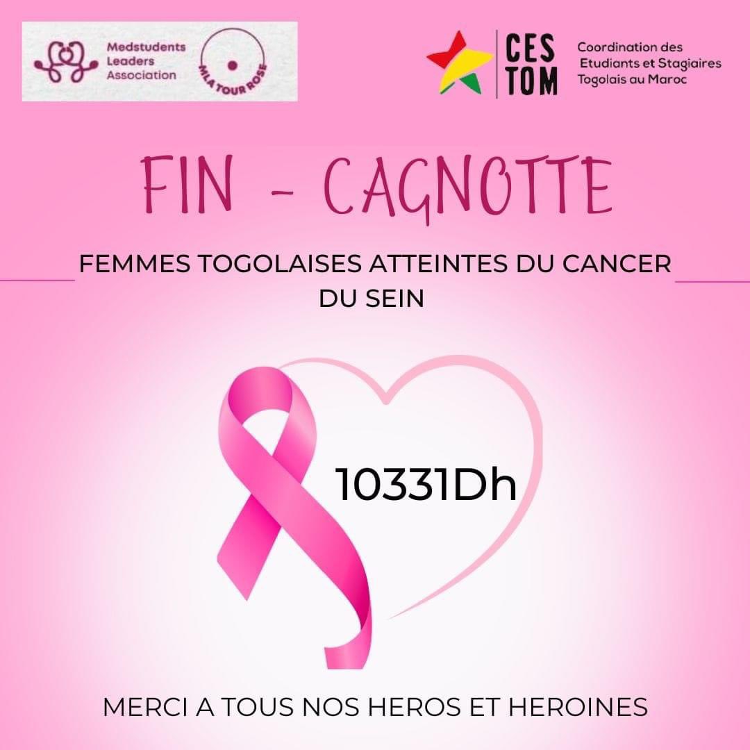 medstud_lead's tweet photo. Félicitations à notre chère leader et représentante #MLAMaroc 🇲🇦 @N_tchangbedji qui a su mener à bien cet grand engagement 👏🏽
Nous sommes fiers de vous et de toute la communauté #Cestom 🙏🏾
@cestom ❤️
#Cagnotte20M 
#Maroc
#Togo 
#kebetu #wasexo https://t.co/XGNxTx9TRb