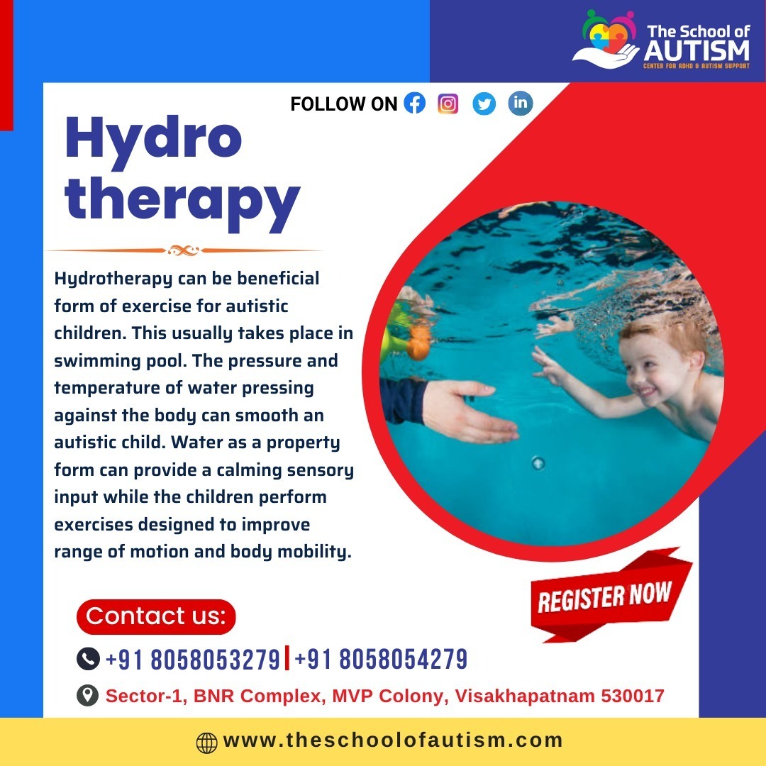 TheSchoolofAut2's tweet photo. Hydro therapy

Contact: MVP Colony , Visakhnapatnam
+91 8058053279 +91 8058054279
Visit: https://t.co/HUN2WdL1Pe"

#Schoolofautism #autismcenter #school #schoolsinvizag #school #vizagschool #AutisticKid #AutisticChild #AutDHD #AutisticAdult #ActuallyAutistic
#schools #bestschool https://t.co/bf72GcQvJE