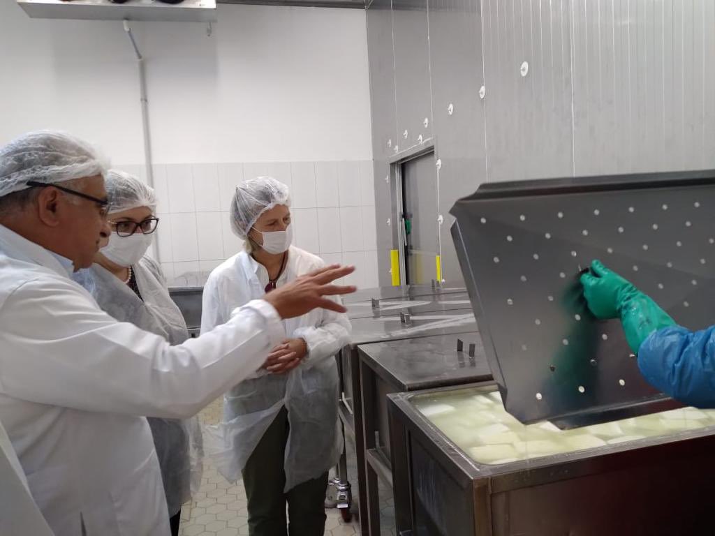 judit_rozsa's tweet photo. Pleasure to meet the impressive Arden Food team, a Turkish Cypriot candidate for the EU’s #PDO quality label for #HalloumiHellim. @EU_reforms helps implement the HH PDO scheme to the benefit of all Cypriot producers through the #AidProgramme. https://t.co/OXsAAf4v3G
