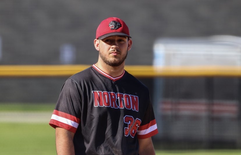 NortonBaseball_'s tweet photo. RHP/1B @DanielHopkins60 

Future Plans - Play football at Baldwin Wallace University 

Favorite ⚾️ Memory - District Finals Junior Year

Advice - Enjoy playing with your friends before it’s gone! https://t.co/5BAa0KLXU7