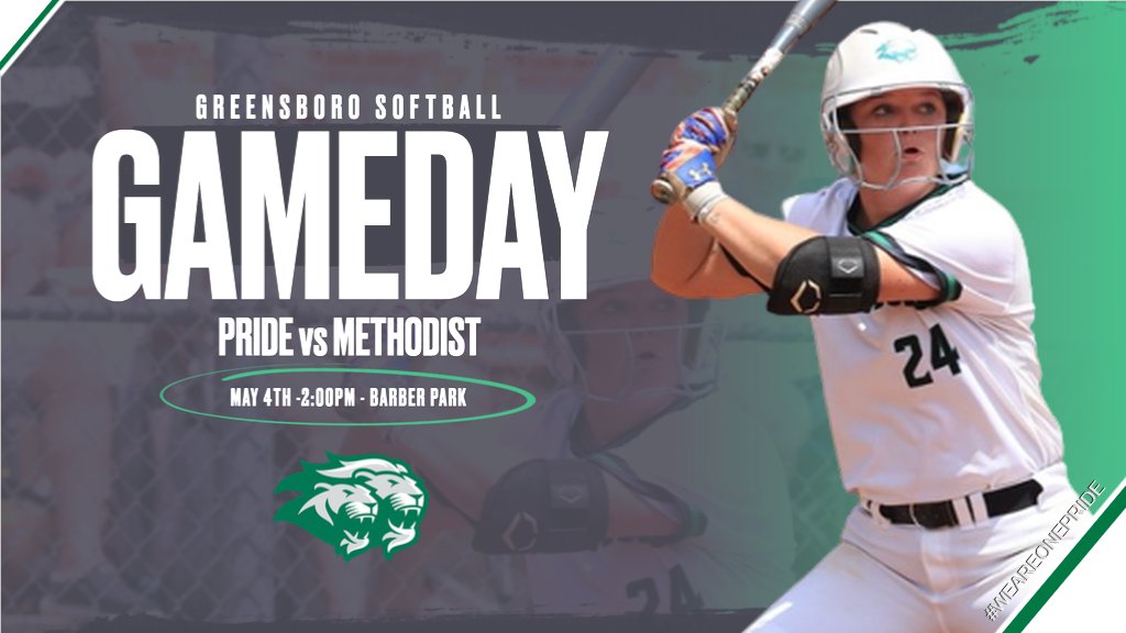TOURNAMENT TIME.  Softball takes on Methodist University at Barber Park in the first game of the USA South Tournament.  First pitch is scheduled for 2:00pm and can be seen live at bit.ly/3AUJxoQ
<a href="/GCPride_sball/">GC Pride Softball</a> <a href="/Gboro_College/">Greensboro College</a> <a href="/coachmere_16/">Meredith Mills</a>