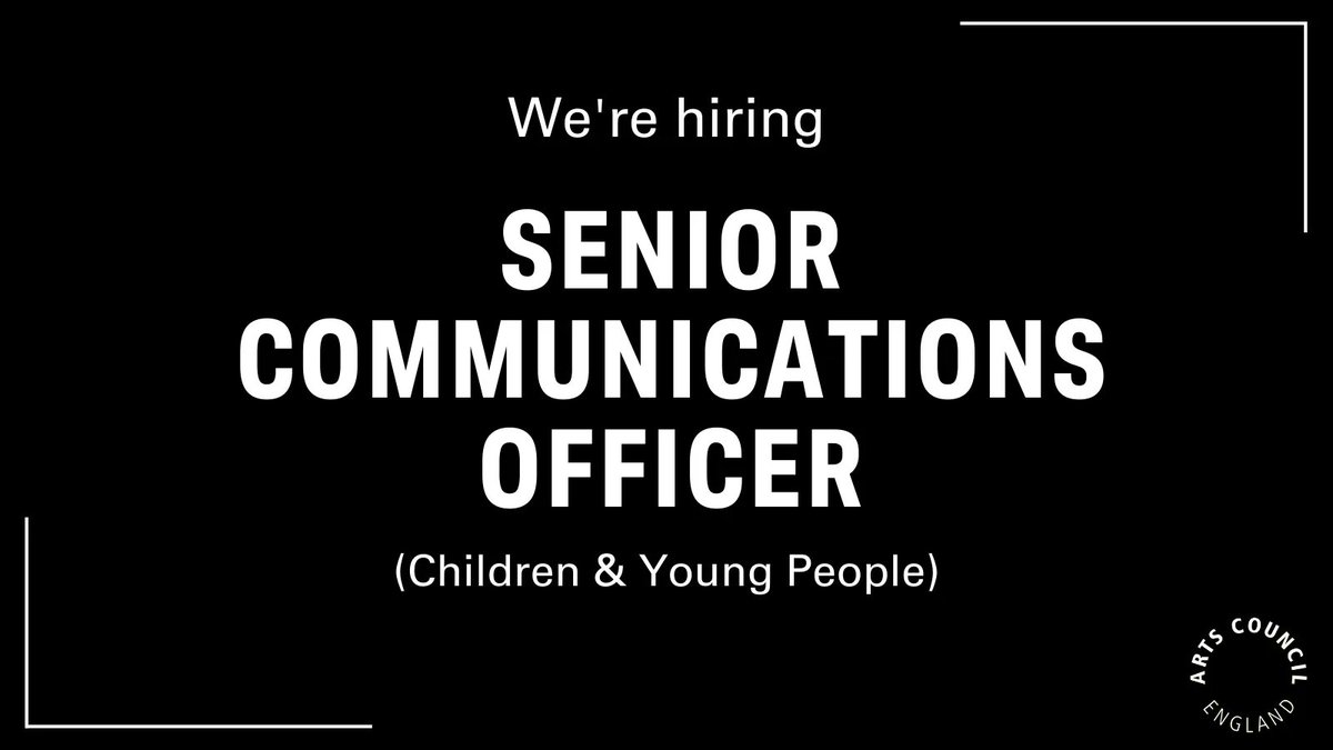 ace_national's tweet photo. We're hiring 🚨 

Are you a strategic thinker and able to work on multiple communication projects at once? 

You could be our next Senior Communications Oficer, developing creative opportunities for children and young people.  

Apply by 11 May > https://t.co/MxP3epqQOL https://t.co/qcxZRB1aiJ