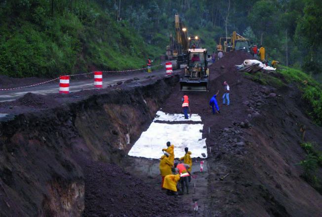 balunyu's tweet photo. @UNRA_UG @PoliceUg Admir Uganda has solutions to these challenges. Similar challenges in this Muko region in Rwanda have been solved with the Huesker Geogrid &amp; Geotextile MSE Wall solution. We have visited previous failure sites at Kyonyo and Kaharo in this Muko subregion.  https://t.co/fvRczugg5O https://t.co/suruq9c5fr