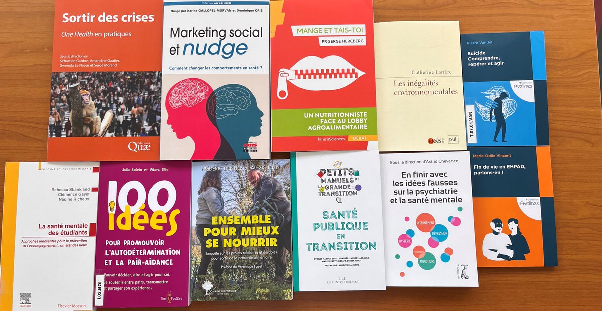 PromoSanteBFC's tweet photo. Voici un petit aperçu des nouveautés disponibles à l'emprunt dans notre centre de documentation en #SantéPublique à Dijon
#OneHealth #MarketingSocial #SantéMentale #Nutrition #FinDeVie ... https://t.co/REKbixVXkN