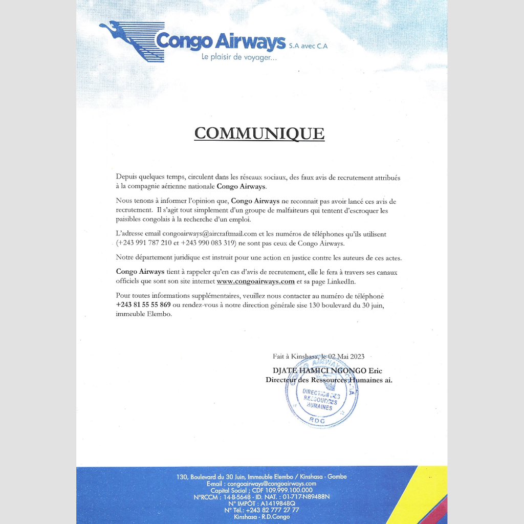 Africa Updates on Twitter "RT FlyCongoAirways Depuis quelques temps