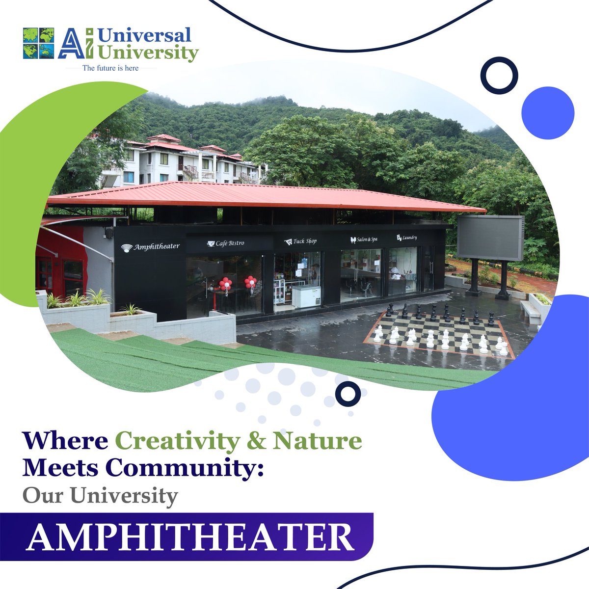 Having an amphitheatre on our university campus is beneficial in a variety of ways!

It acts as a hub for events such as #culturalfestivals, #musicperformances, and #guestlectures, which provide a unique opportunity to learn and meet new people. (1/3)