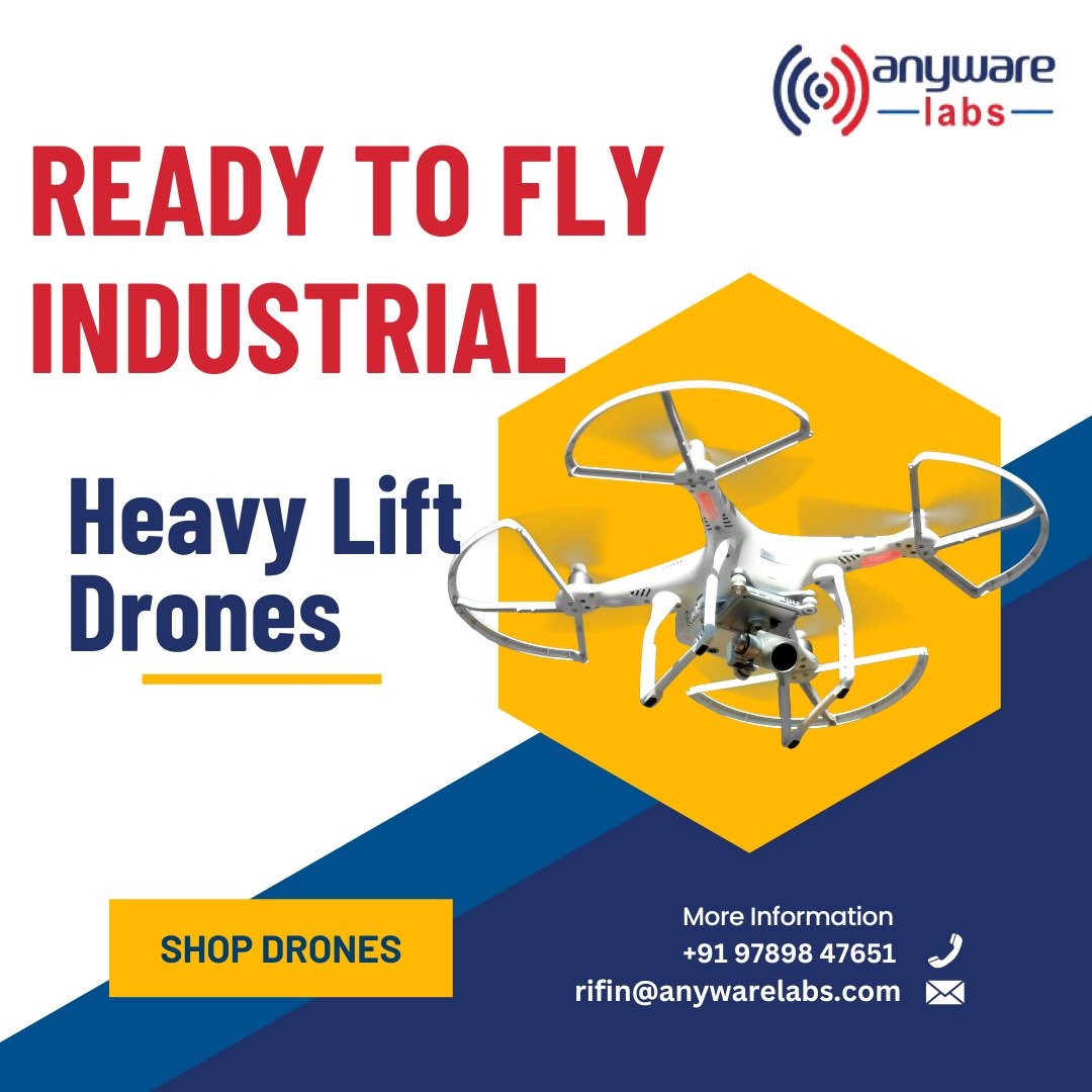anywarelabsch's tweet photo. Ready To Fly Industrial
Heavy Lift Drones
Visit: https://t.co/kig4dYyuBU
Call @ 09789847651
#Anyware #Industrial #Drone #Manufaturer #India https://t.co/MOt3LVTih3