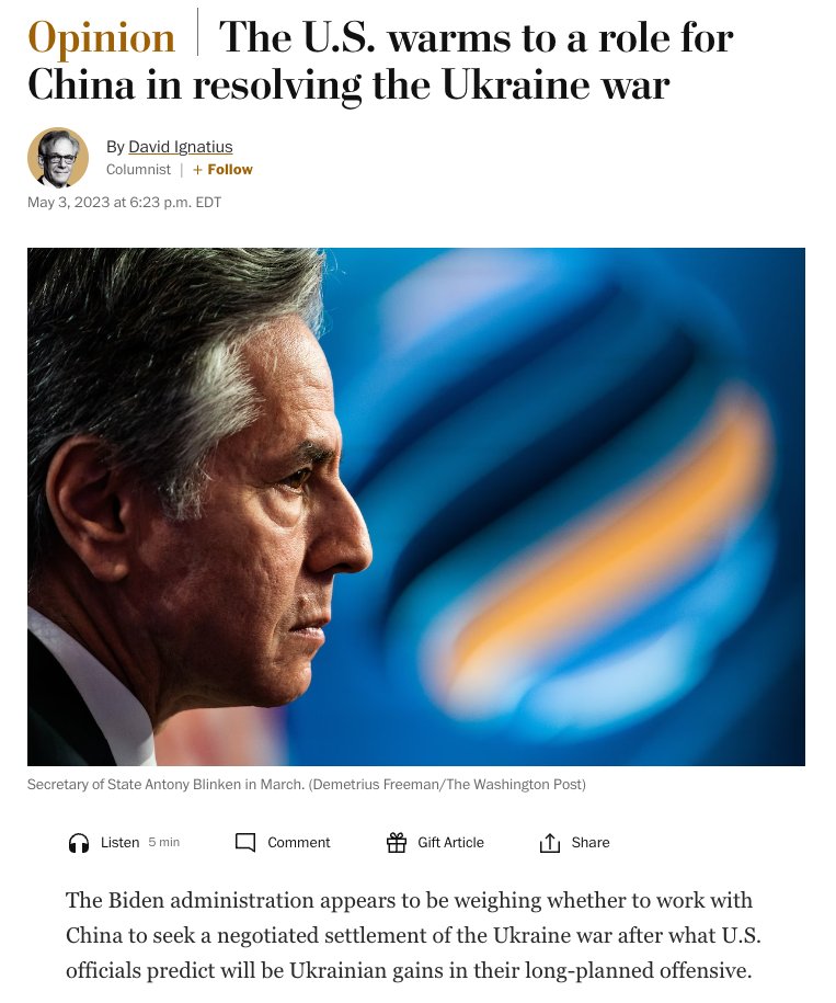 It's now officially a multipolar world.
Why?
Blinken's new statement alone is a massive shift.
They acknowledge they have to work with China.
That the two superpowers must negotiate.
That's more similar to 1945-1991 than 1991-2021.
So, whatever you may think of this