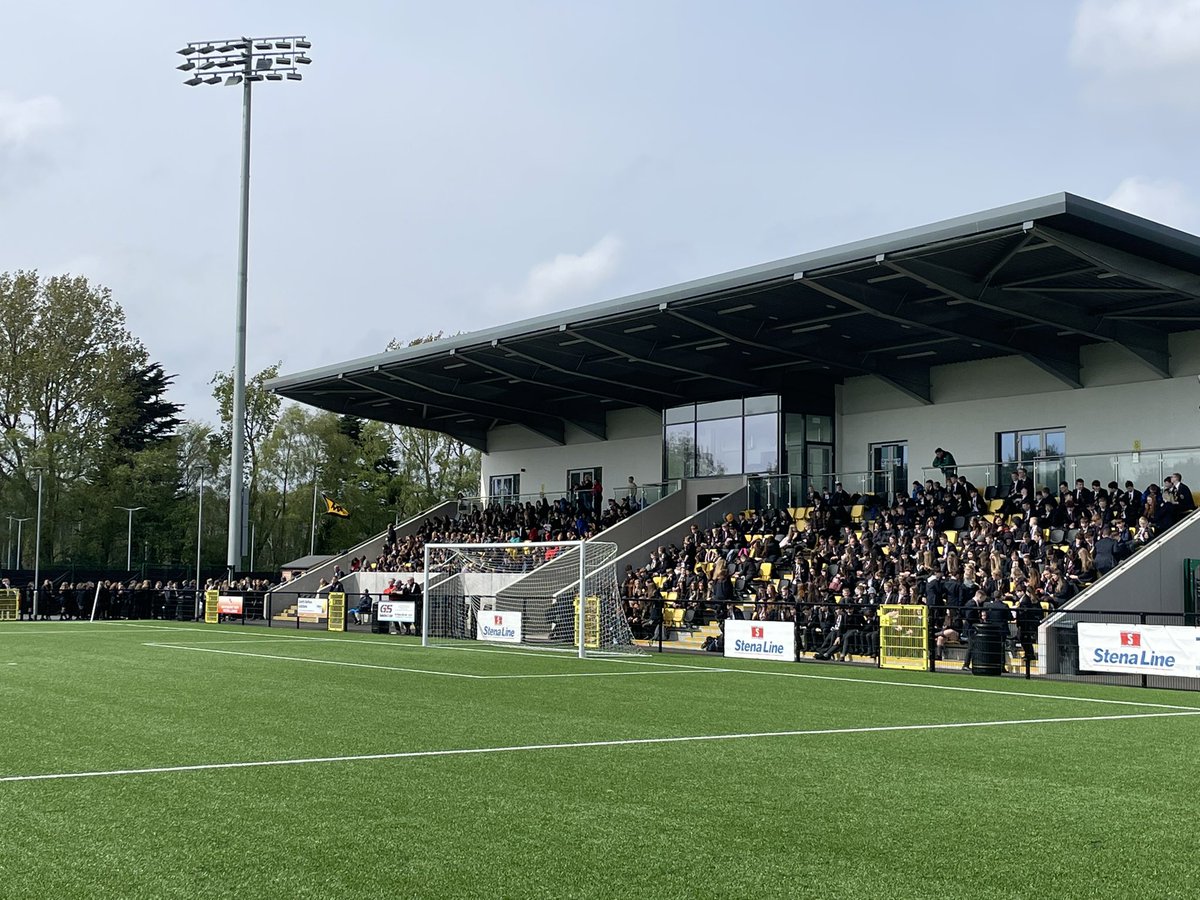 NISchoolsFA's tweet photo. Congratulations @St_Malachys U14 SCHOOLS’ CUP CHAMPIONS! A very competitive win at a packed @WeldersFC Blanchflower Stadium. Full time: St Malachy’s 2-0 @Lurgan_JHS https://t.co/Z86WhfMfEl