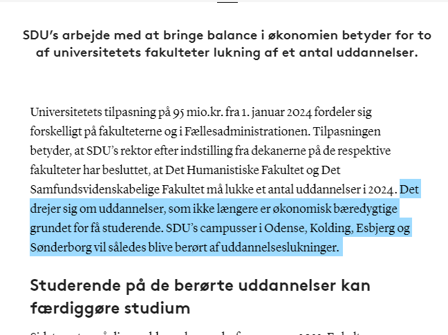 RuneStahl's tweet photo. Status på regeringens plan om spredning af universitetsuddannelser:  SDU er nu tvunget til at lukke uddannelser i Sønderborg, Kolding og Esbjerg, som følge af de besparelser, der fulgte med regionaliseringsreformen. https://t.co/kuPJHt39Ru