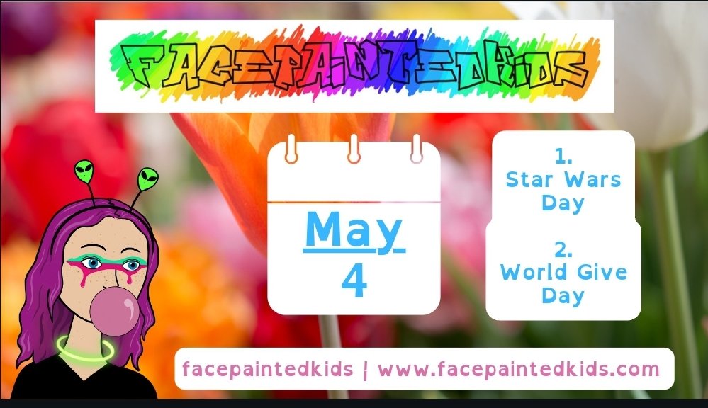 FacePaintedKids's tweet image. It's party time on Tatooine. May the Forth be with you!
Take part in the joy of giving with people across the globe on World Give Day.
"In The Know 💡"
Stay safe and be kind 🦋
#FPKUniversity #LearningYourWay #ThursdayInTheKnow