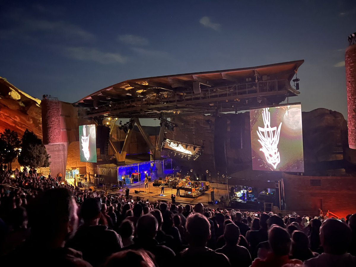 KarliAndersonCO's tweet photo. Last night’s @JasonIsbell cover of Can’t You Hear Me Knocking had me jumping up and down like a little kid. The new stuff like Middle of the Morning sounded great, too! @RedRocksCO https://t.co/vDTftKe1Ql