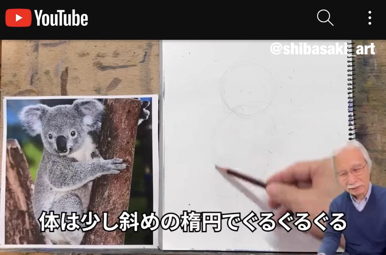 1本のえんぴつでコアラを描く。経過画像がぶっとびすぎ！？
