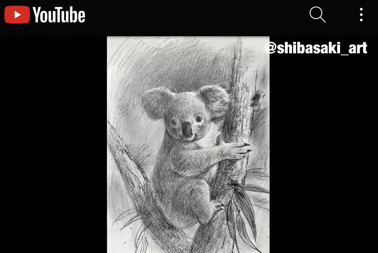 1本のえんぴつでコアラを描く。経過画像がぶっとびすぎ！？