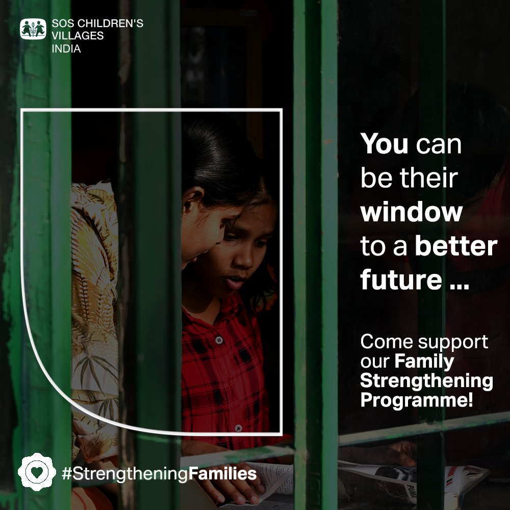 Attention everyone! You can be a window to a better future for vulnerable children at risk of abandonment. Join us to prevent child abandonment and create a better future! #SOSIndia #StrengtheningFamilies #BuildingFamilyBonds #Child #ChildProtection #StopAbandonment #Prevention