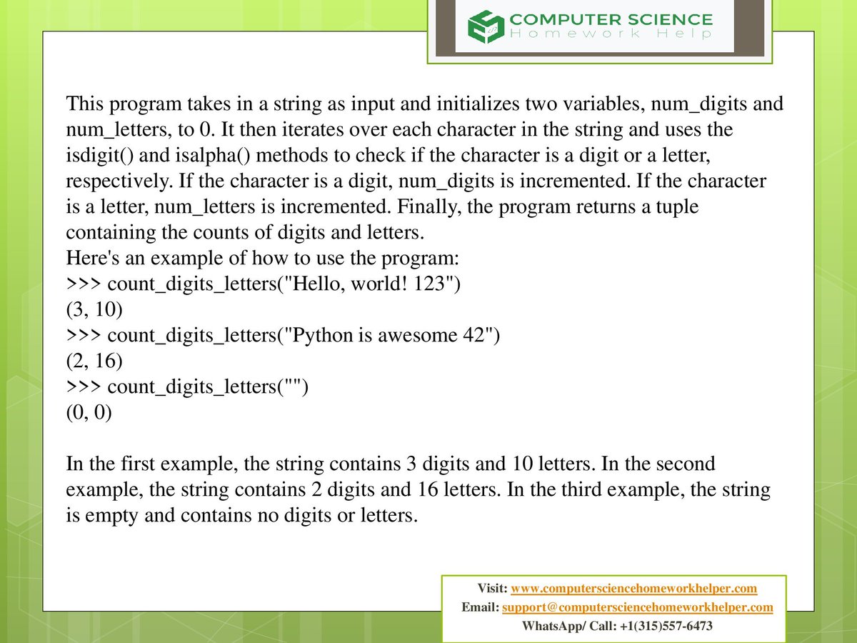 C_sciencehelp's tweet image. Struggling with your Computer Science homework? Look no further! Check out my sample work for top-notch Computer Science Homework Help. Let&apos;s ace those assignments together 💻🤝
Visit: computersciencehomeworkhelper.com

#studytips #computerscience #computersciencestudents #studytips #help