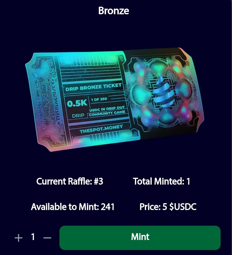 TheSpotDotMoney's tweet photo. $5 ROUND 3 TOP PRIZE 50X into your Drip Faucet Help Test #Drip #Sidekick #TheSpotDotMoney #Mint2Play #DripNetwork #DripGame #WinDrip https://t.co/DCMLCDG6I0