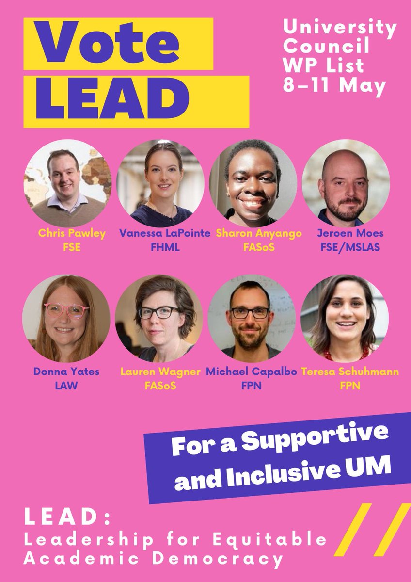 LEAD_UM (@lead_um) on Twitter photo Next week the elections for University and Faculty Councils <a href="/MaastrichtU/">Maastricht University</a> are happening! Check out the LEAD candidates!
#universitycouncil #elections #LEAD #maastrichtuniversity
<a href="/LaPointeLab/">Cell Therapy Lab</a> <a href="/cpawley/">Dr Chris Pawley</a> @DrDonnaYates <a href="/SchuhmannTeresa/">Teresa Schuhmann</a> Next week the elections for University and Faculty Councils <a href="/MaastrichtU/">Maastricht University</a> are happening! Check out the LEAD candidates!
#universitycouncil #elections #LEAD #maastrichtuniversity
<a href="/LaPointeLab/">Cell Therapy Lab</a> <a href="/cpawley/">Dr Chris Pawley</a> @DrDonnaYates <a href="/SchuhmannTeresa/">Teresa Schuhmann</a>